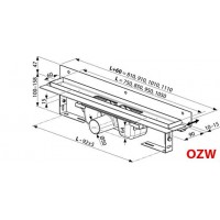 Душовий канал Ravak OZW 10° 1050 (X01635)