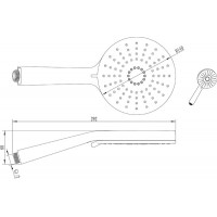 Ручна лійка Ravak Flat XXL 961.00 3 функції (X07P344)