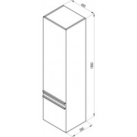 Бічний пенал Ravak Clear SB 400 L білий/білий (X000000761)