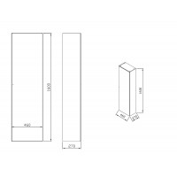 Пенал Ravak Formy SB 460 Білий (X000001260)
