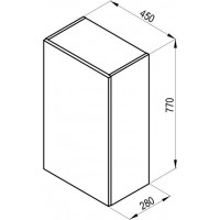 Пенал Ravak Natural SB 450 Білий (X000001054)
