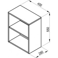 Пенал Ravak Natural SB 450 Відкритий Білий (X000001055)