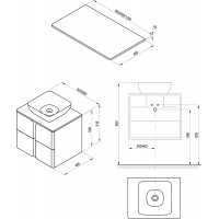 Тумба під умивальник Ravak Balance SD 600 білий (X000001366)