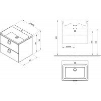 Тумба під умивальник Ravak Comfort SD 600 білий (X000001377)