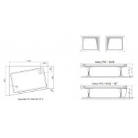 Панель для піддону Ravak Asymmetric Pro 10° 120х90 L (XA95G70101L)