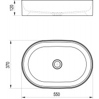 Умивальник Ravak Ceramic 550 O Slim White (XJX01155001)