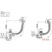 Сифон для ванни Ravak з переливом 570 C-C K/K, чорний (X01746)