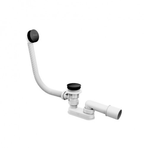 Сифон для ванни Ravak з переливом 570 C-C K/K, чорний (X01746)