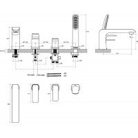 Змішувач для ванни Ravak Flat FL 026.00 (X070120)