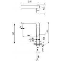 Смеситель кухонный Ravak Flat FL 016.00 (X070125)
