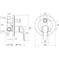 Змішувач для ванни Ravak Rosa RS 061.00 (X070014)
