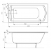 Ванна акриловая Roca Linea 150x70 с ножками (A24T010000)