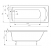 Ванна акриловая Roca Linea 160x70 с ножками (A24T018000)