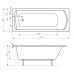 Ванна акриловая Roca Linea 170x70 с ножками (A24T034000)