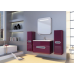 Тумба Ювента Prato Pr-85 бордовая с умывальником Atria-85