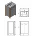 Тумба Ювента Brooklyn Br-55 с умывальником Soft-55 белая