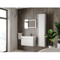 Тумба Ювента Malta Mlt-100 белая с умывальником Soft-100