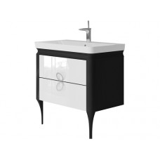 Тумба Ювента Ticino Мс-105 чорна з умивальником Luxury 105
