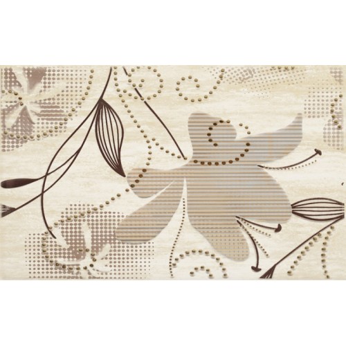 Декор Kwadro Doppia 25x40 Beige inserto A