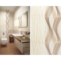 Декор Kwadro Sari 25x40 Beige inserto