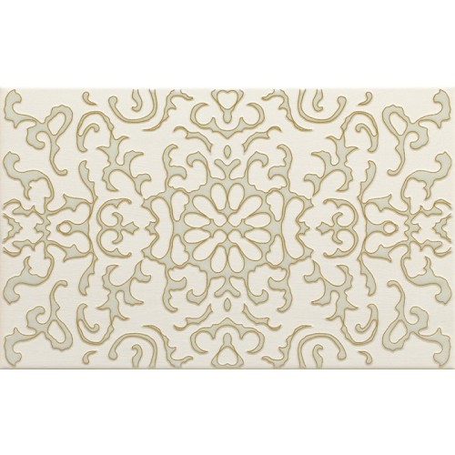 Декор Kwadro Tembre 25x40 Beige inserto