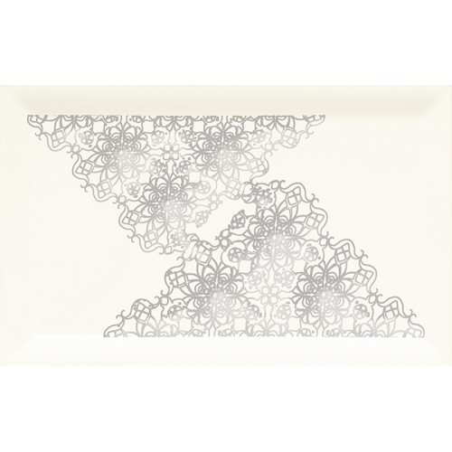 Плитка Kwadro Veo 25x40 Bianco struktura kafel koronka