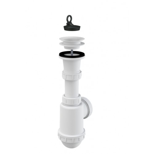 Сифон Alcaplast A442 Ø50/40 для мойки с пластмассовой peшiткою Ø70