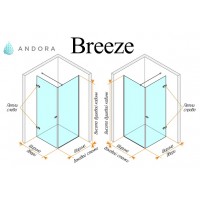 Душевая кабина Andora Breeze 80x100x200 стекло clear L/R