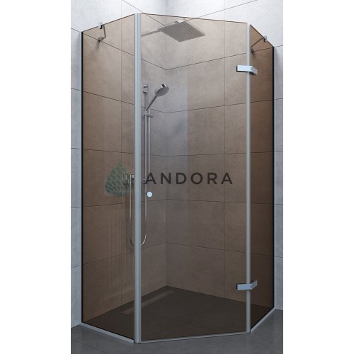 П'ятикутна душова кабіна Andora Palace 90x90x200 скло bronze L/R