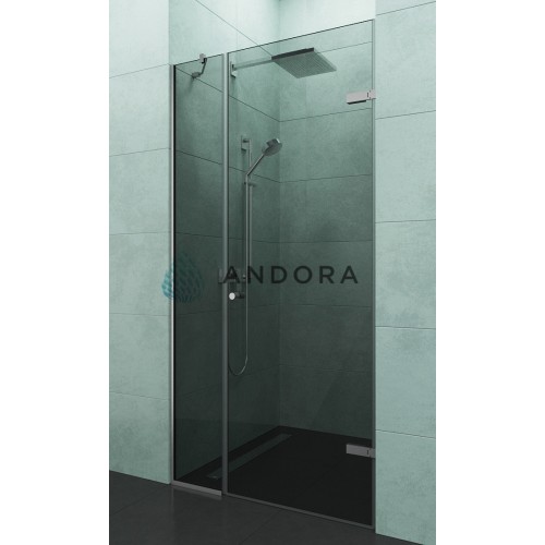Душові двері Andora Relax 100x200 скло grafite