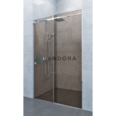 Душевые двери раздвижные Andora Slide 150x200 стекло bronze