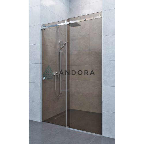Душевые двери раздвижные Andora Slide 150x200 стекло bronze