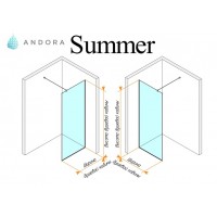 Душова кабіна Andora Summer Walk - in 100x200 скло bronze