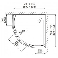 Душевая кабина Aquaform AFA 80 стекло grigio (100-06320)