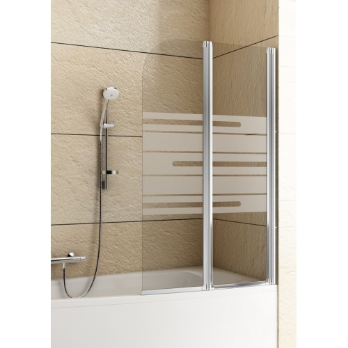 Штора для ванни універсальна Aquaform LUGANO 2 80x140 скло Лайнс (170-07001)