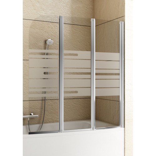Штора для ванни універсальна Aquaform LUGANO 3 120x140 скло Лайнс (170-07002)