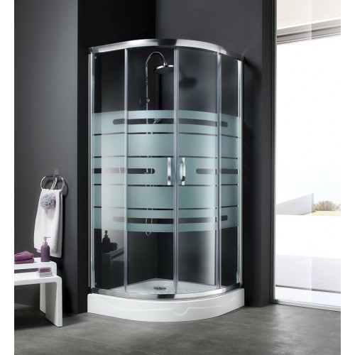 душова кабіна Aquaform LUGANO 90 з піддоном, скло Лайнс (105-05346)