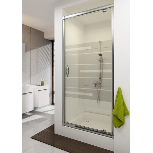 Душові двері Aquaform LUGANO 80 скло Лайнс (103-06705)
