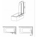 Штора для ванны левая Aquaform MODERN 2 80x140 сатиновое стекло (170-07011)
