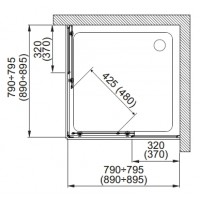 душова кабіна Aquaform NiGRA 80 скло прозоре (101-091111)