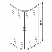 душова кабіна Aquaform NiGRA 80 скло satinato, висота 167 см (100-091122)