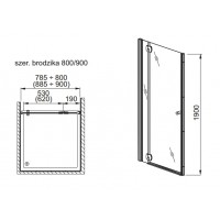 Душові двері Aquaform SOL DE LUXE 120 L/R прозоре скло (103-06068/103-06067)