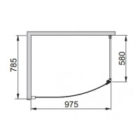 Душевая кабина Aquaform SOLiTARE walk- in L/R 97,5х78,5 (100-06085/100-06084)