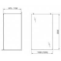 Душевая кабина Aquaform SOUL walk- in 120 с двумя стабилизаторами (103-010001)
