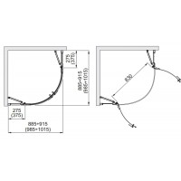Душевая кабина Aquaform VERRA LiNE 90 стекло прозрачное (100-09330)
