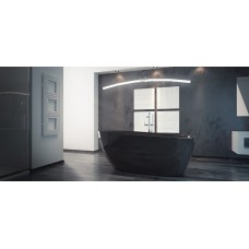 Ванна акриловая Besco Goya Black 160x70 + сифон click clack