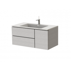 Тумба Botticelli RiMiNi Rm-100 ясен білений з умивальником Marlen-100