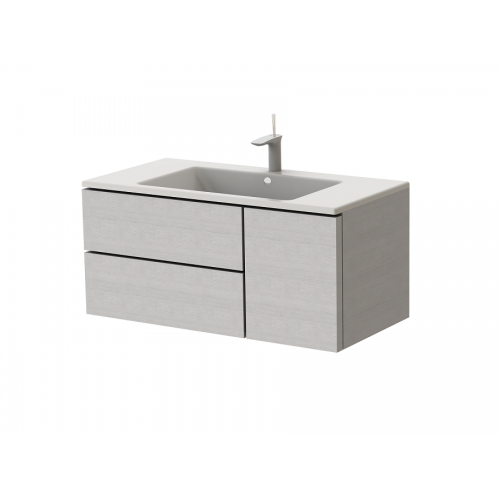Тумба Botticelli RiMiNi Rm-100 ясен білений з умивальником Marlen-100