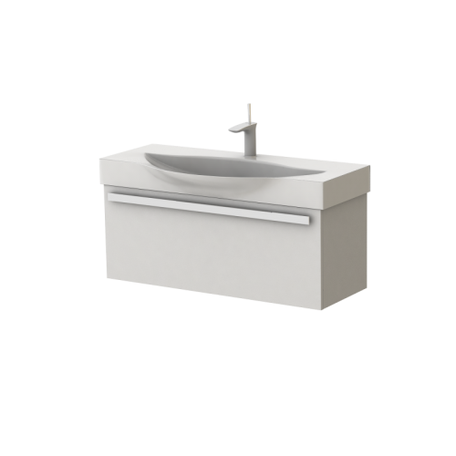 Тумба Botticelli SORiZO Sr-105 біла з умивальником Lyra 100