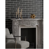 Плитка Brickstyle The Strand 25x6 черная, 08С020